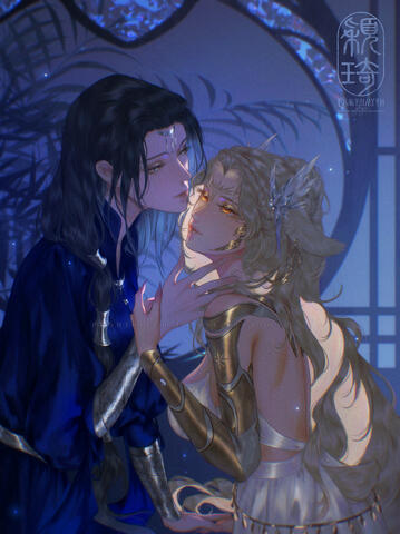 Art of Rellana and my OC, Megaera from Elden Ring: Shadow of the Erdtree.